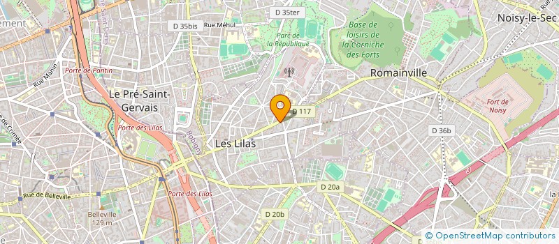 localisation de l'entreprise MONSIEUR LILIAN PINAUD à LES LILAS