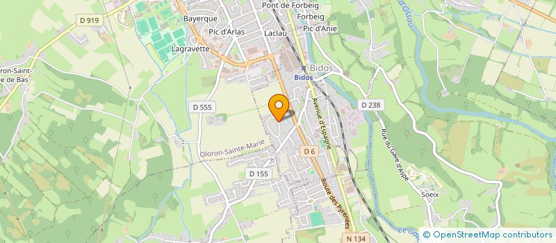 localisation de l'entreprise MONSIEUR LILIAN URRUTY  BIDOS