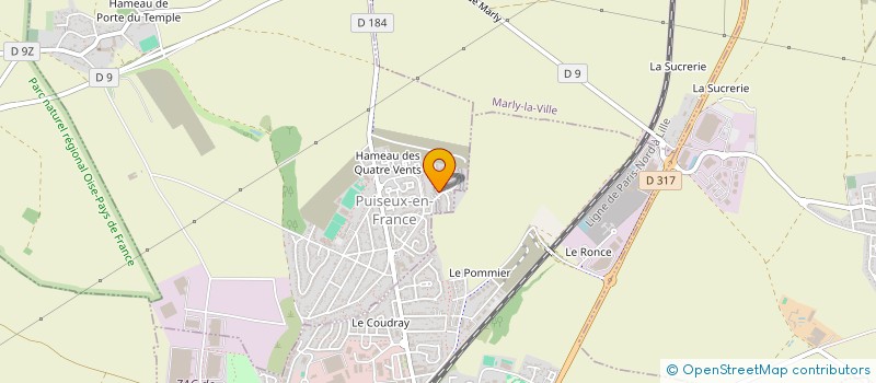 localisation de l'entreprise MONSIEUR LILIAN WATTECAMPS  PUISEUX-EN-FRANCE