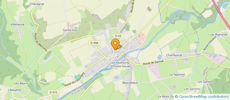localisation de l'entreprise MONSIEUR LIONEL ABEL à EBREUIL
