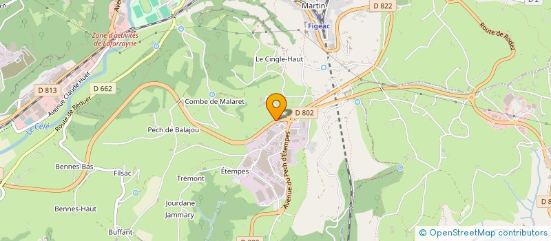 localisation de l'entreprise MONSIEUR LIONEL ASFAUX  FIGEAC