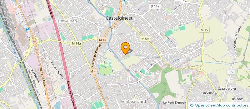 localisation de l'entreprise MONSIEUR LIONEL BARTHEZ  CASTELGINEST