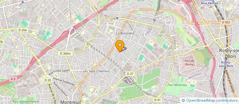 localisation de l'entreprise MONSIEUR LIONEL BERTON  MONTREUIL