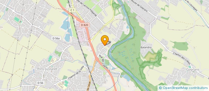 localisation de l'entreprise MONSIEUR LIONEL BESOMBES  PINS-JUSTARET