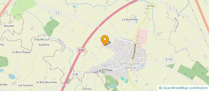 localisation de l'entreprise MONSIEUR LIONEL BONNEAU  CHOLET