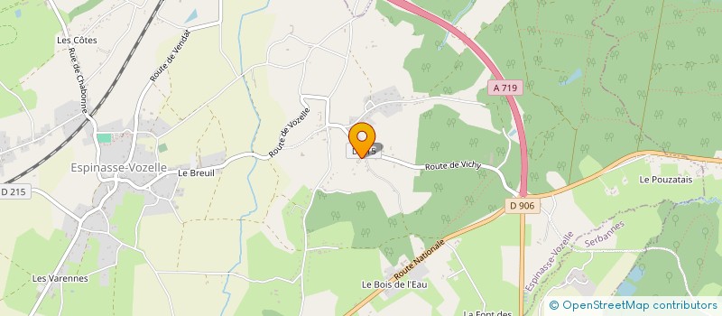 localisation de l'entreprise MONSIEUR LIONEL BORDOIS à ESPINASSE-VOZELLE