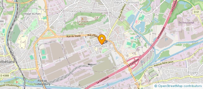 localisation de l'entreprise MONSIEUR LIONEL BRISSWALTER  SOCHAUX