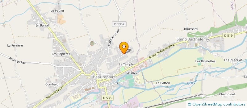 localisation de l'entreprise MONSIEUR LIONEL BRON à BEAUREPAIRE