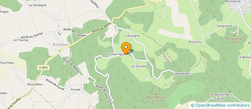 localisation de l'entreprise MONSIEUR LIONEL CHABREYRIE  BALADOU