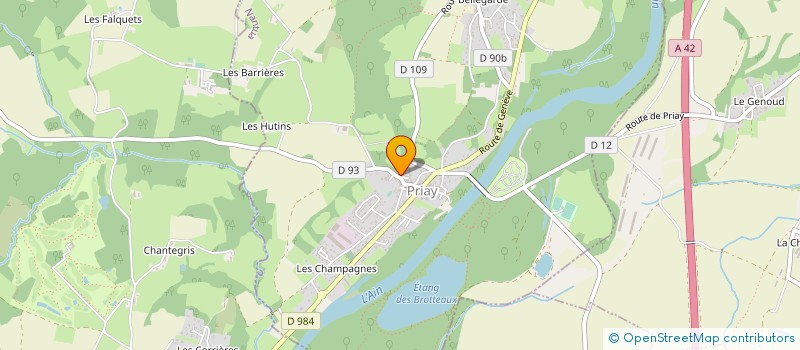 localisation de l'entreprise MONSIEUR LIONEL CHARPENTIER  PRIAY