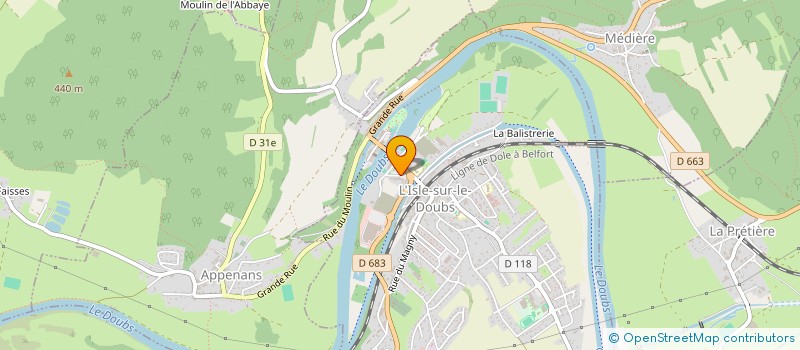 localisation de l'entreprise MONSIEUR LIONEL CHARRIER  L'ISLE-SUR-LE-DOUBS