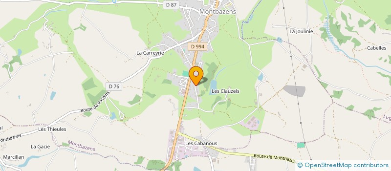 localisation de l'entreprise MONSIEUR LIONEL CHAZALETTE  MONTBAZENS