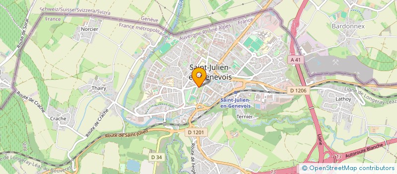 localisation de l'entreprise MONSIEUR LIONEL COMESTAZ  SAINT-JULIEN-EN-GENEVOIS