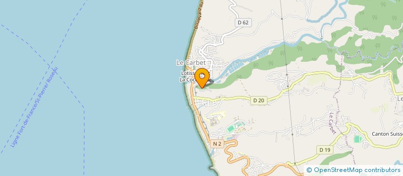 localisation de l'entreprise MONSIEUR LIONEL CORBIN  LE CARBET