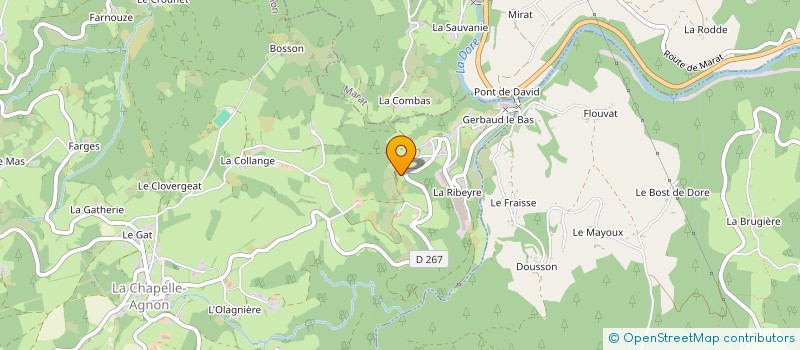 localisation de l'entreprise MONSIEUR LIONEL COUPAT  CUNLHAT