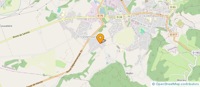 localisation de l'entreprise MONSIEUR LIONEL COURTOT  VILLEMOIRIEU