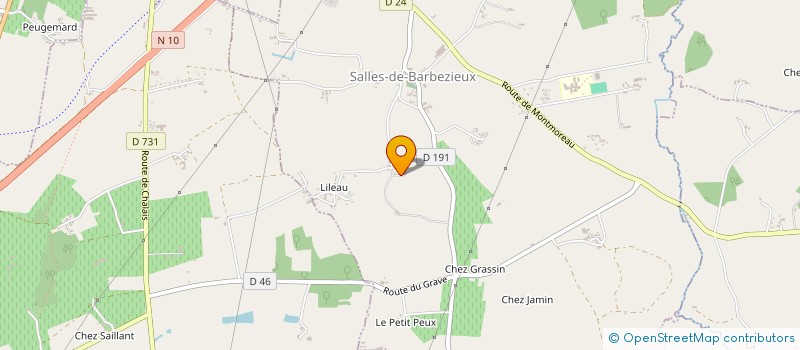 localisation de l'entreprise MONSIEUR LIONEL COUTURIER à SALLES-DE-BARBEZIEUX