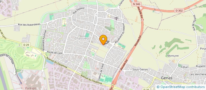 localisation de l'entreprise MONSIEUR LIONEL CREVOLIN  CHASSIEU