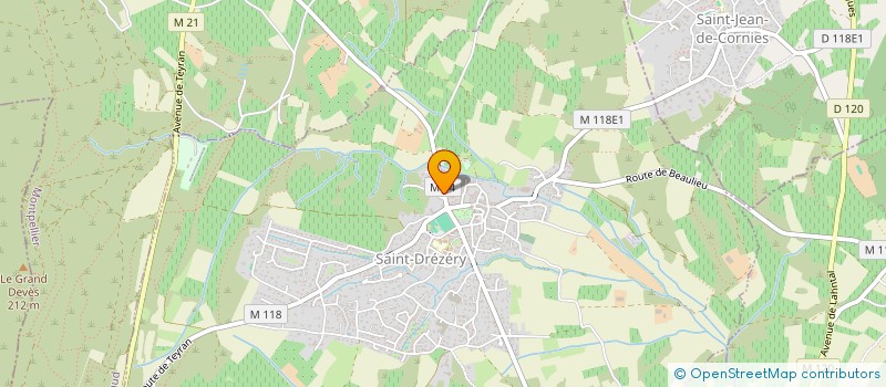 localisation de l'entreprise MONSIEUR LIONEL DAVID  SAINT-DREZERY