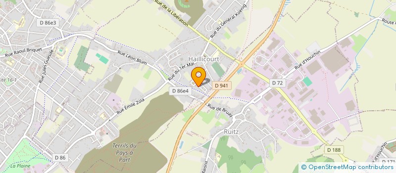 localisation de l'entreprise MONSIEUR LIONEL DEGORGUE  HAILLICOURT