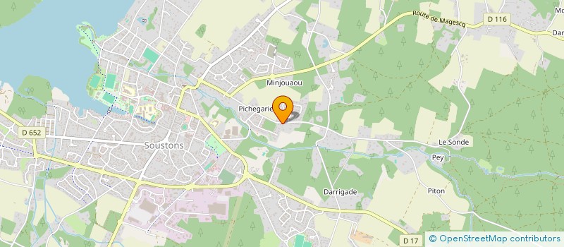 localisation de l'entreprise MONSIEUR LIONEL DUBOURDIEU  SOUSTONS