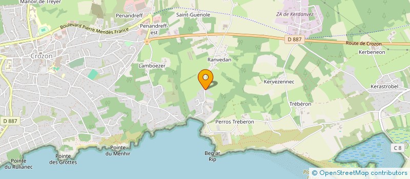 localisation de l'entreprise MONSIEUR LIONEL DUIGOU à CROZON