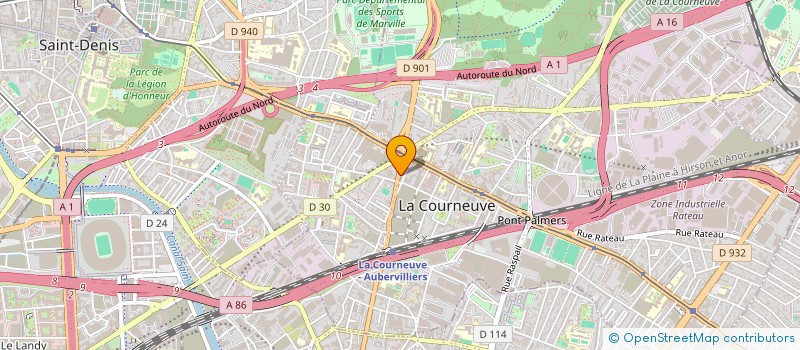 localisation de l'entreprise MONSIEUR LIONEL DUPONT à LA COURNEUVE