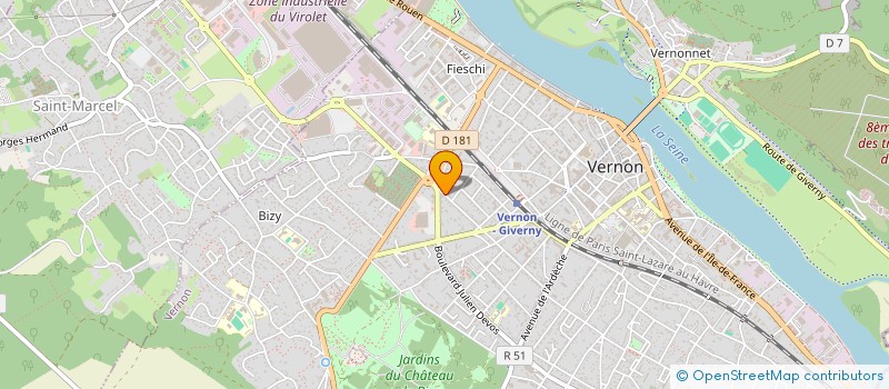 localisation de l'entreprise MONSIEUR LIONEL FOURAGE  VERNON