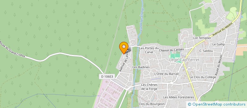 localisation de l'entreprise MONSIEUR LIONEL GANNY à LEGE-CAP-FERRET