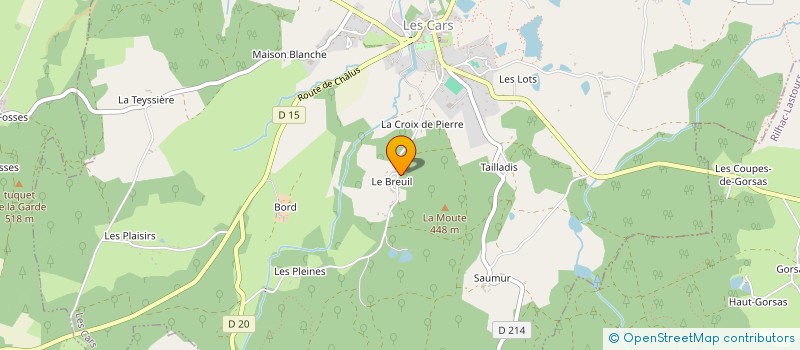 localisation de l'entreprise MONSIEUR LIONEL GAUTHIER à LES CARS