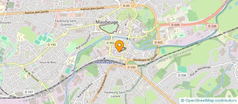 localisation de l'entreprise MONSIEUR LIONEL GISSELERE  MAUBEUGE