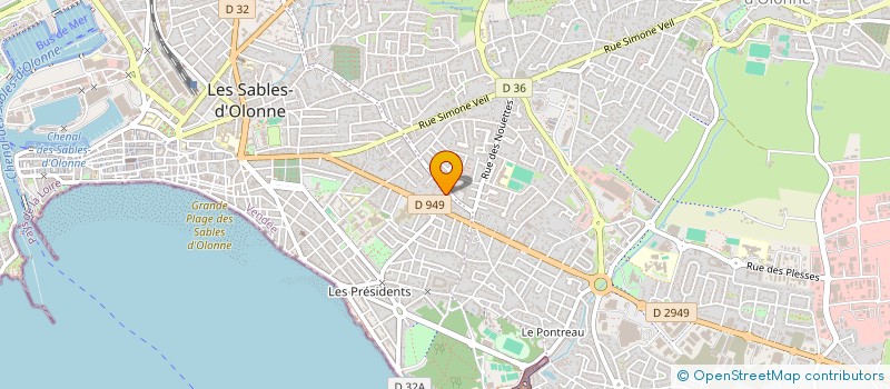 localisation de l'entreprise MONSIEUR LIONEL GRANGEREAU à LES SABLES D'OLONNE