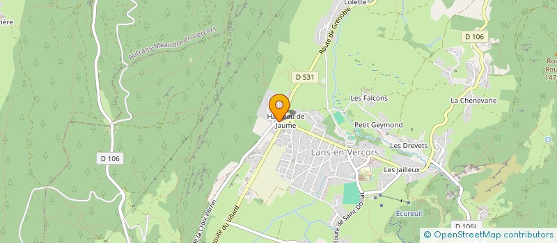 localisation de l'entreprise MONSIEUR LIONEL JALLIFIER-VERNE  LANS-EN-VERCORS