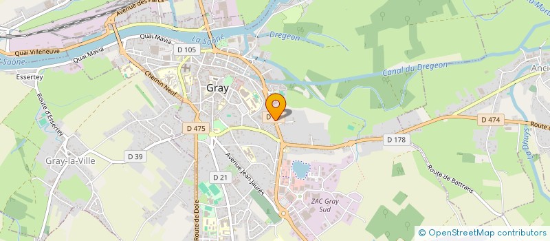 localisation de l'entreprise MONSIEUR LIONEL JOLY à GRAY