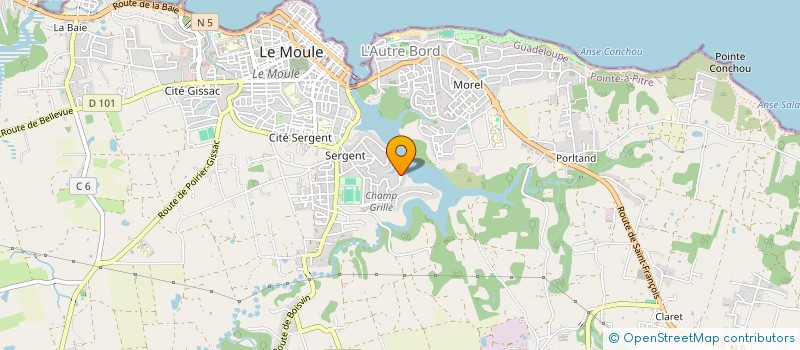 localisation de l'entreprise MONSIEUR LIONEL JORRY à LE MOULE