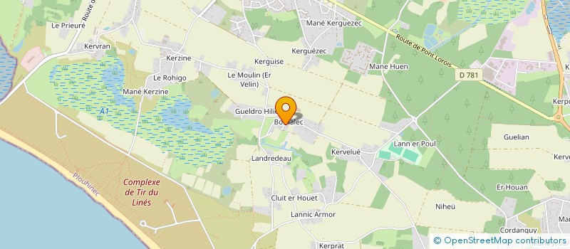 localisation de l'entreprise MONSIEUR LIONEL KERGUERIS  PLOUHINEC