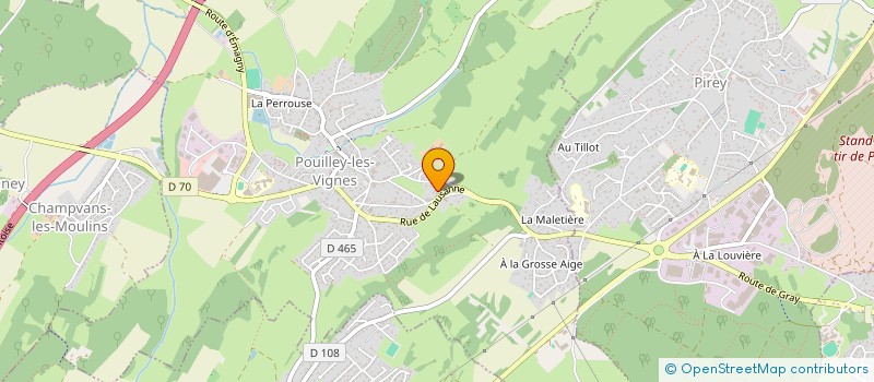 localisation de l'entreprise MONSIEUR LIONEL LACROIX  POUILLEY-LES-VIGNES