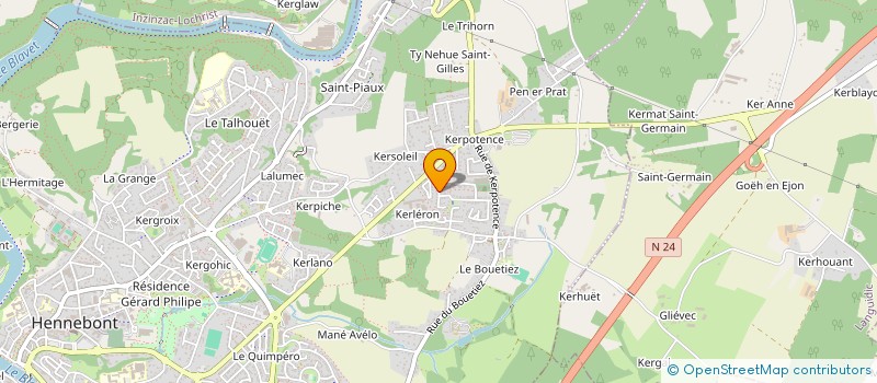 localisation de l'entreprise MONSIEUR LIONEL LE CORVEC  HENNEBONT