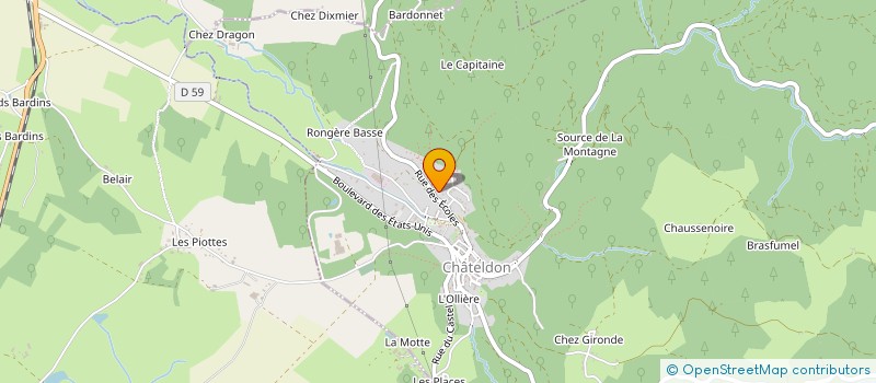 localisation de l'entreprise MONSIEUR LIONEL LOURADOUR  CHATELDON