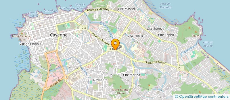 localisation de l'entreprise MONSIEUR LIONEL LUCIEN  CAYENNE