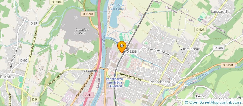 localisation de l'entreprise MONSIEUR LIONEL MAGNIN  PONTCHARRA