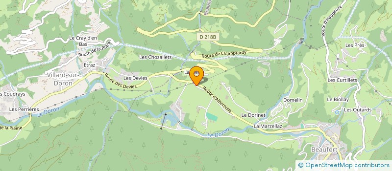 localisation de l'entreprise MONSIEUR LIONEL MARTINETTO  BEAUFORT