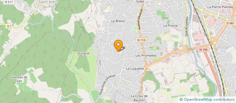 localisation de l'entreprise MONSIEUR LIONEL MARTINEZ  ALES