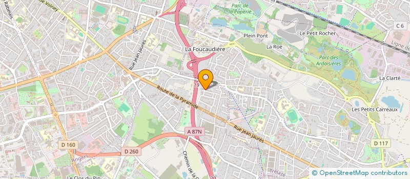 localisation de l'entreprise MONSIEUR LIONEL OUVRARD à ANGERS