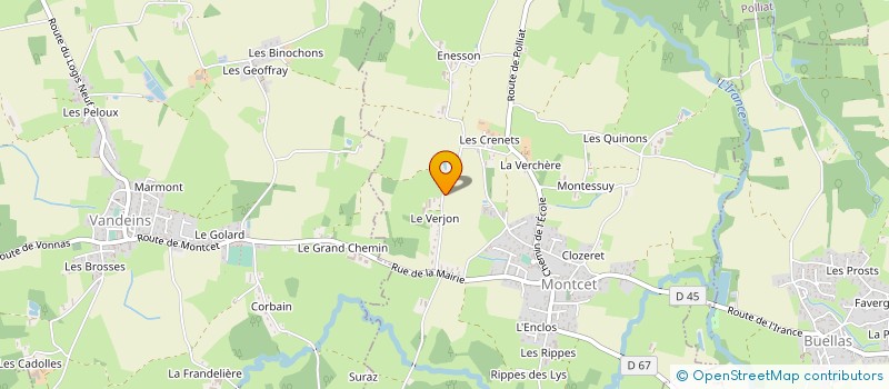 localisation de l'entreprise MONSIEUR LIONEL PACCOUD  MONTCET