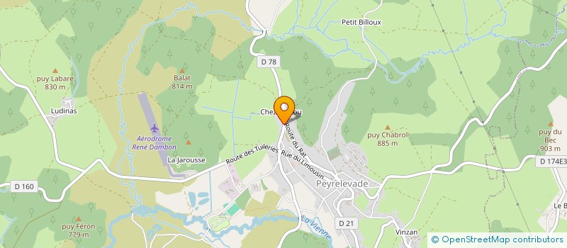 localisation de l'entreprise MONSIEUR LIONEL PASSELAIGUE  PEYRELEVADE