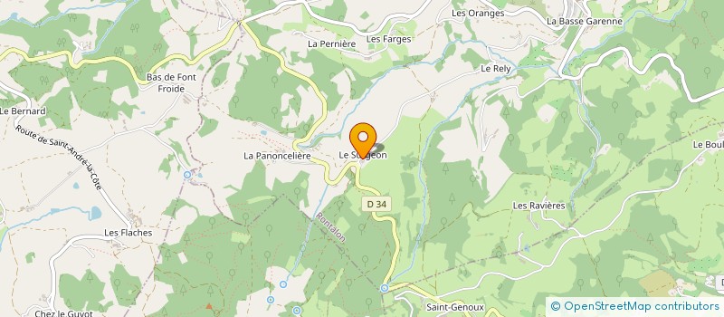 localisation de l'entreprise MONSIEUR LIONEL PIEGAY  RONTALON