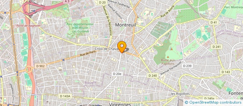 localisation de l'entreprise MONSIEUR LIONEL POUMAILLOUX à MONTREUIL