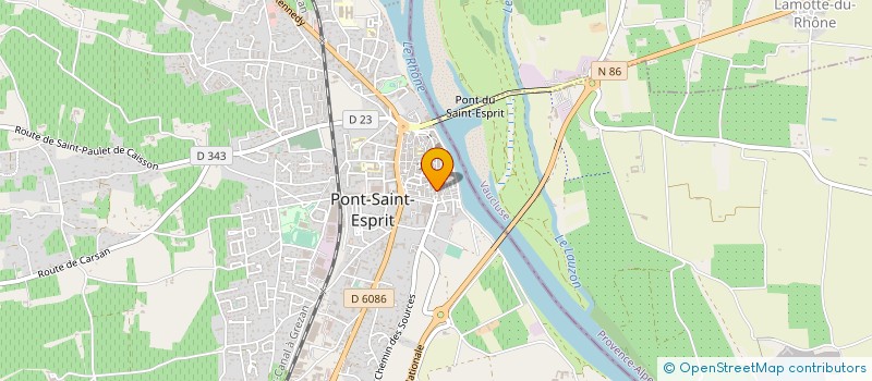 localisation de l'entreprise MONSIEUR LIONEL POUSSIGUE  PONT-SAINT-ESPRIT