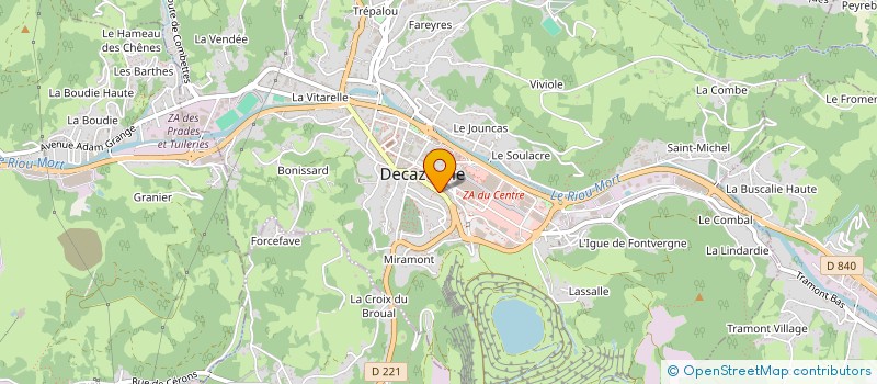 localisation de l'entreprise MONSIEUR LIONEL ROUALDES  DECAZEVILLE